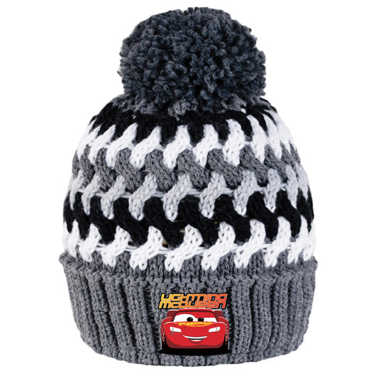 Disney Cars Lightning McQueen Winter Beanie with Pom Pom – Rev Up Your Style!