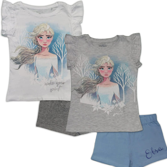 Disney Frozen Elsa Short Sleeve Cotton Pyjama Set