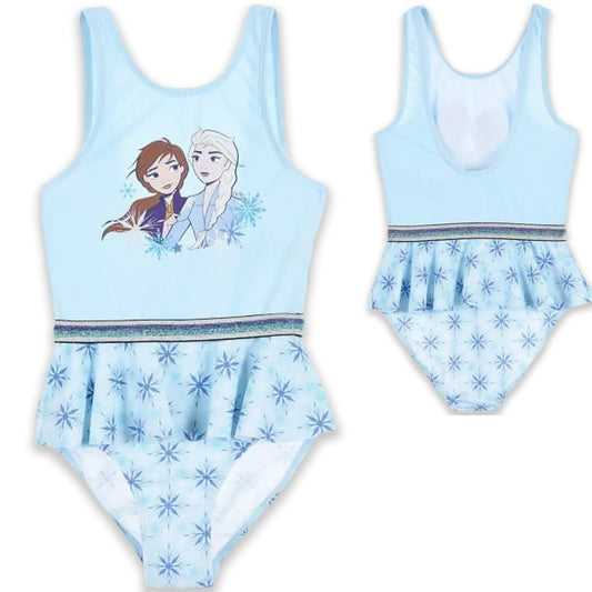 Disney Frozen Anna Elsa Girls Swimming Costume