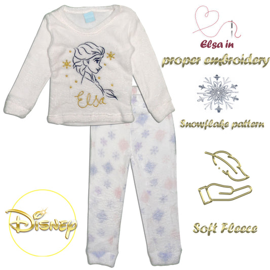 Disney Frozen Elsa Long Sleeve Polar Fleece Pyjama Set