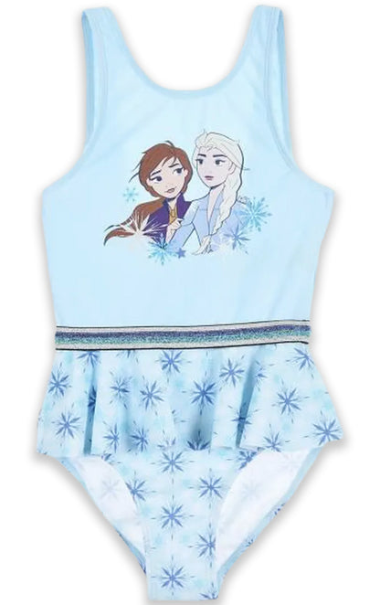 Disney Frozen Anna Elsa Girls Swimming Costume