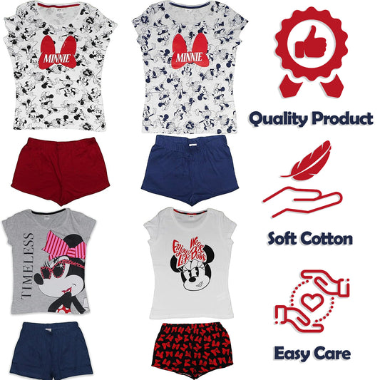 Official Disney Minnie Mouse Cotton Pyjama Set for Women