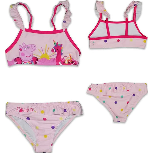 Peppa Pig Girls Swimming Costume for Girls 2 pc Bikini Swimwear