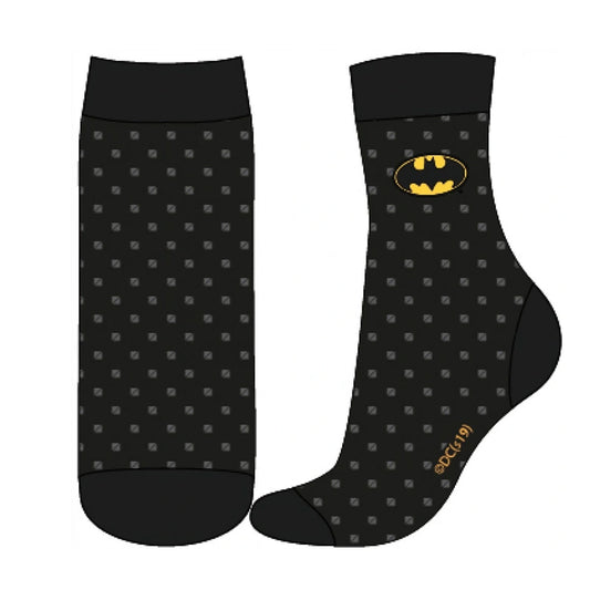 BATMAN Men's calf Socks Mixed Cotton Black Two Sizes from 5 to 12