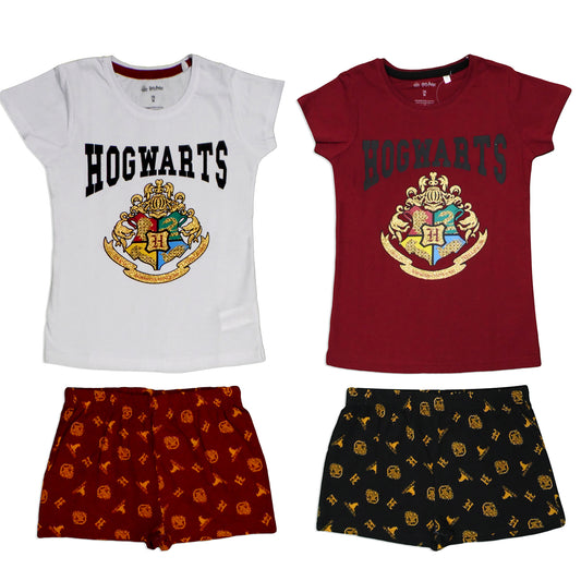 Harry Potter Girls Kids Cotton Short Sleeve Pyjama Set