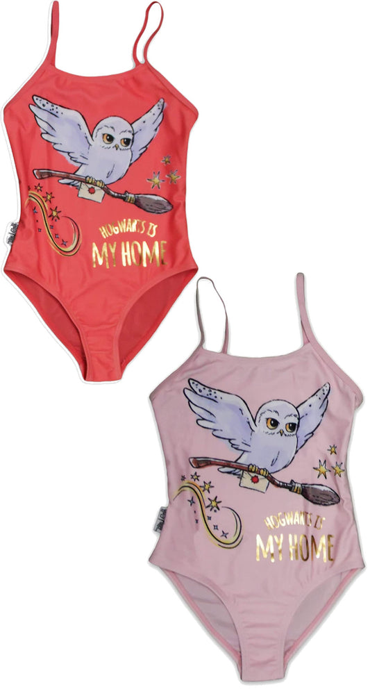Harry Potter Hedwig Girls One Piece Swimming Costume