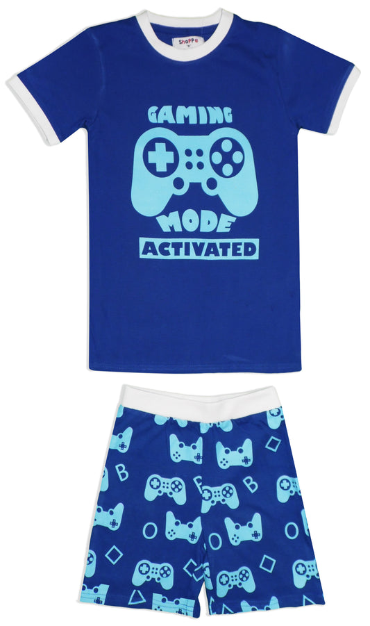 Kids Gaming Short Sleeve Cotton Pyjama Set