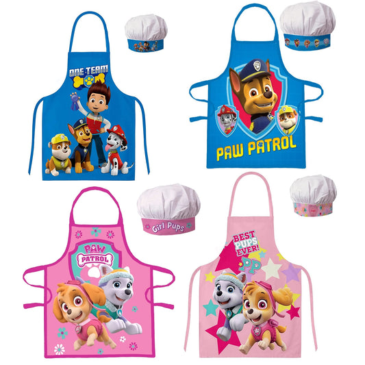 Official Paw Patrol Kids Boys Girls Apron and Chef Hat Set
