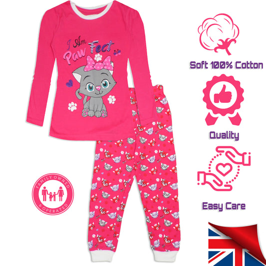 Long Sleeve Cotton Pyjama Set for Girls