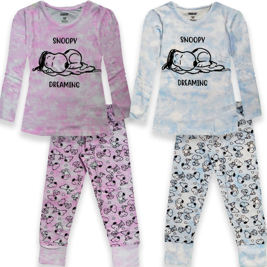 Peanuts Snoopy Long Sleeve Cotton Pyjama Set for Girls