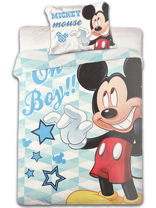 Disney Mickey Mouse Baby Reversible Bed Linen 100 x 135 cm 100% Cotton